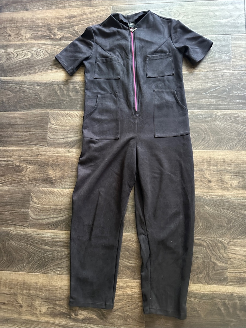 Women’s Black Jumpsuit with Front Zip